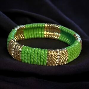 Urbayn green and gold stretch bracelet